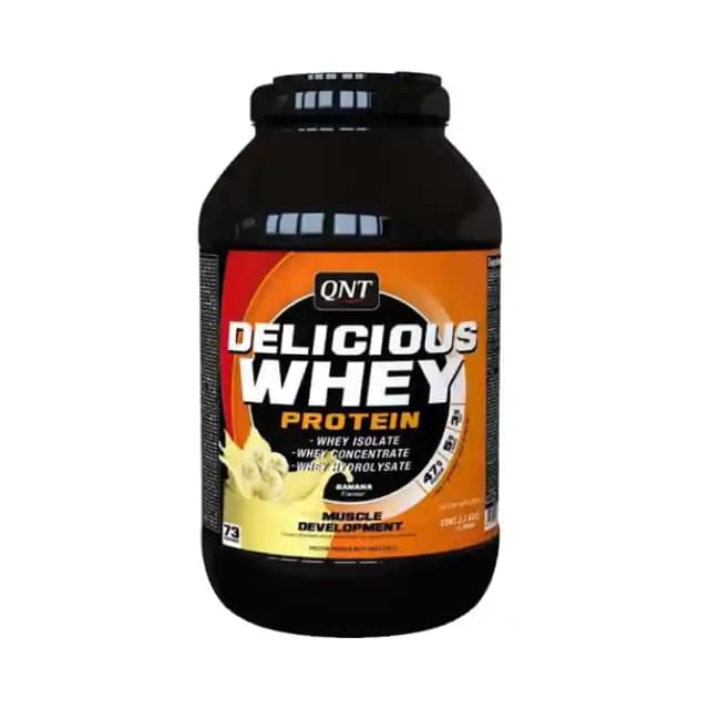 QNT Delicious Whey Protein Banana (1 Jar Of 2.2 kg Powder)