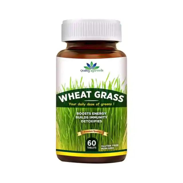 Quality Ayurveda Wheat Grass (1 Bottle of 60 tablets)