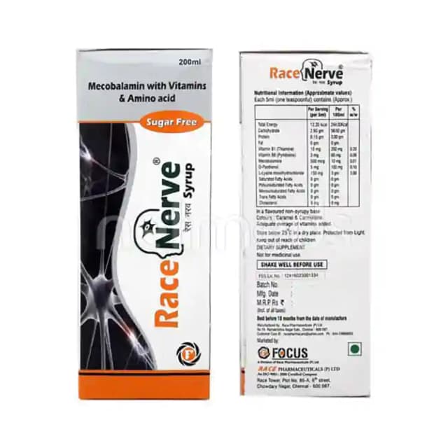 Racenerve Syrup (1 Bottle of 200 ml Syrup)