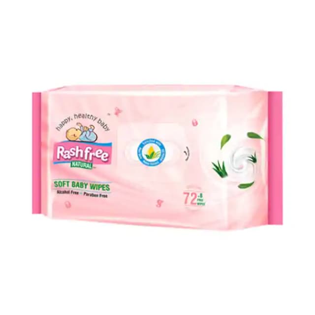 Rashfree Natural Soft Baby Wipes (1 Packet Of 80 wipes)