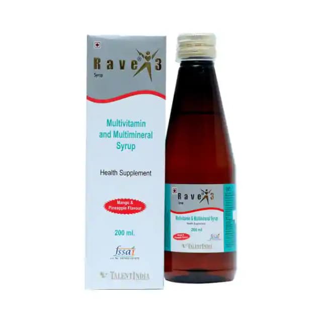 Rave 3 Syrup (1 Bottle of 200 ml Syrup)