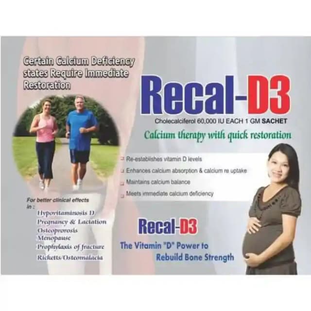 Recal D3 Sachet (1 Sachet Of 1 gm Granules)