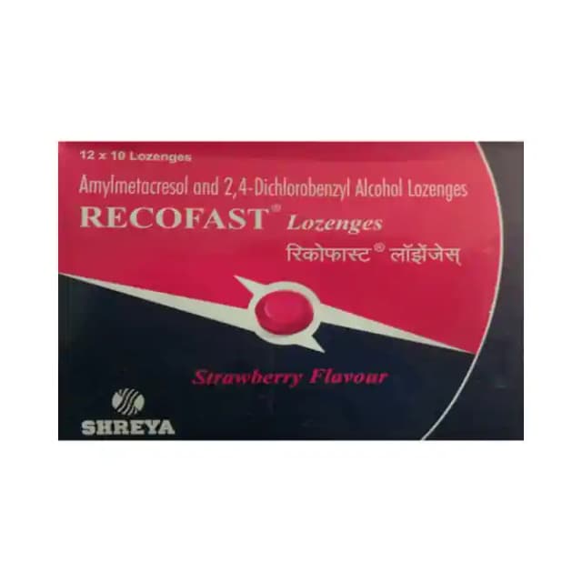 Recofast Lozenges Strawberry (1 Strip Of 10 lozenges)