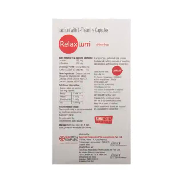 Relaxium Lactium (1 Strip Of 15 capsules)