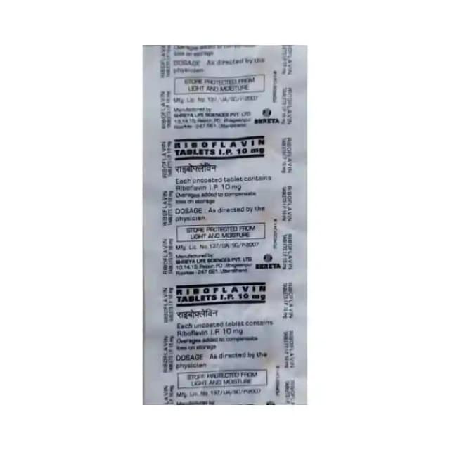 Riboflavine (10 tablets in 1 strip)