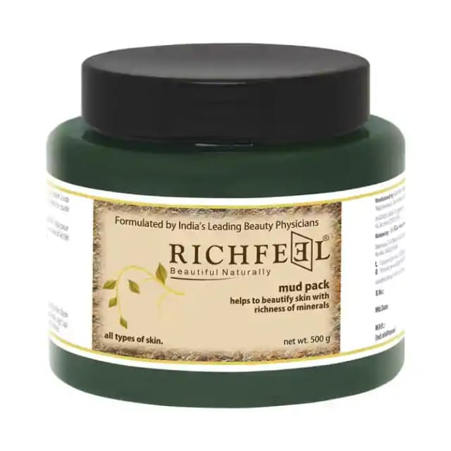 Richfeel Pack Mud (1 Jar Of 500 gm Face Pack)