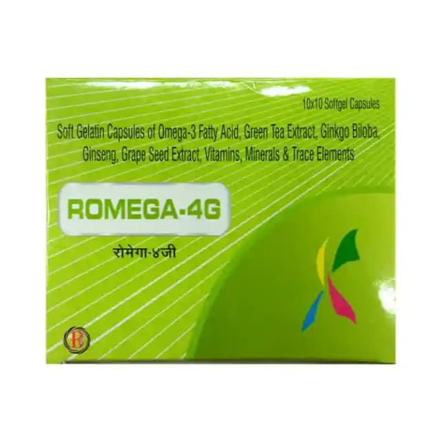 Romega 4G Softgel (1 Strip Of 10 soft gelatin capsules)
