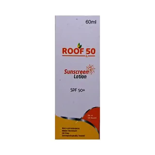Roof 50 Sunscreen Lotion SPF 50+ (1 Tube Of 60 ml Lotion)