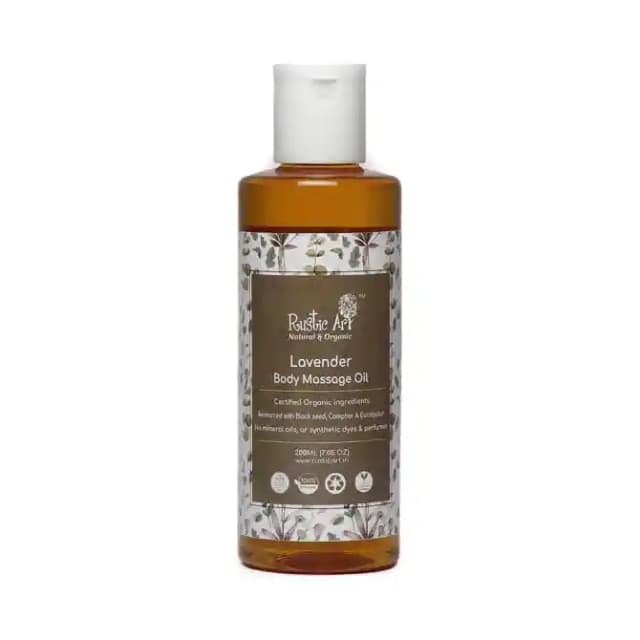 Rustic Art Lavender Body Massage Oil (1 Bottle of 200 ml Oil)
