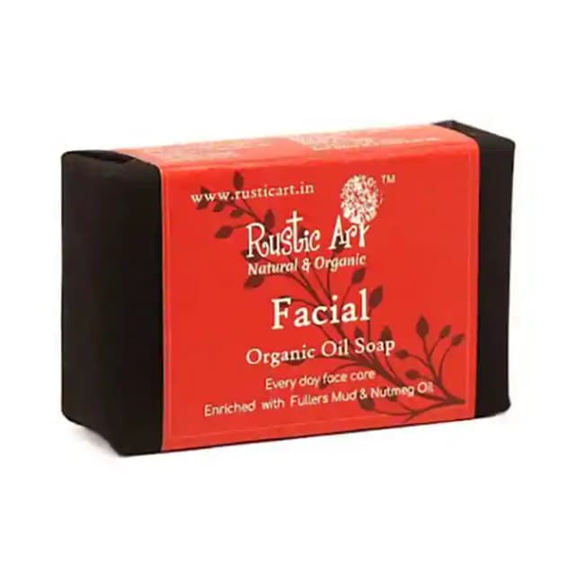 Rustic Art Organic Oil Soap Facial (1 Packet Of 100 gm Soap)