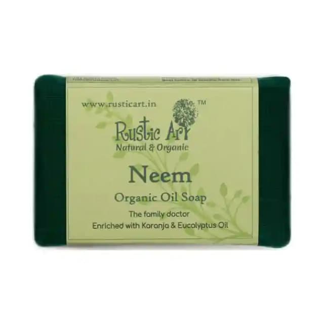 Rustic Art Organic Oil Soap Neem (1 Packet Of 100 gm Soap)