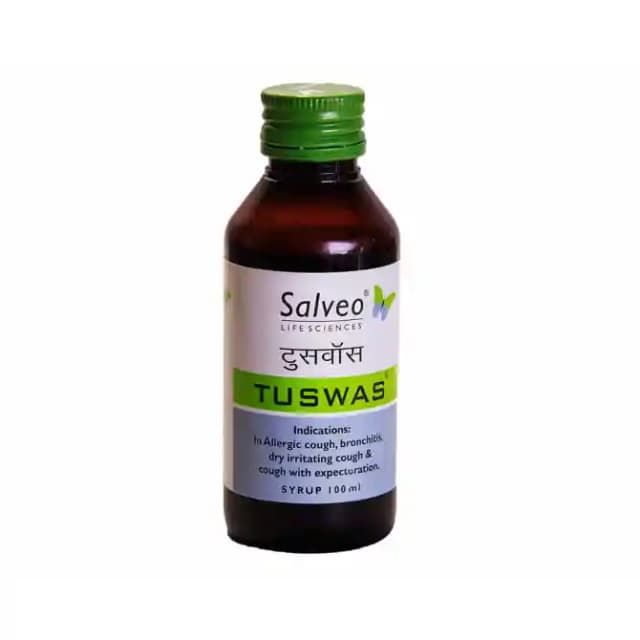 Salveo Tuswas Syrup (1 Bottle of 100 ml Syrup)