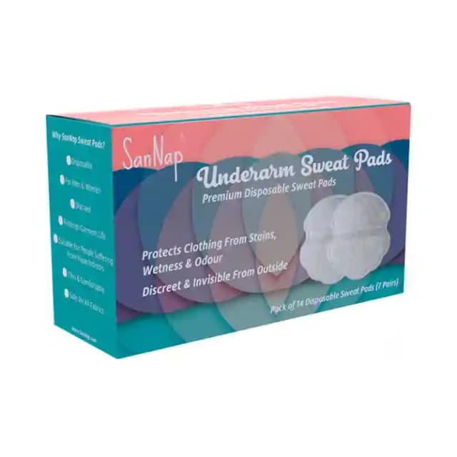SanNap Underarm Sweat Pads (1 Packet Of 14 pads)