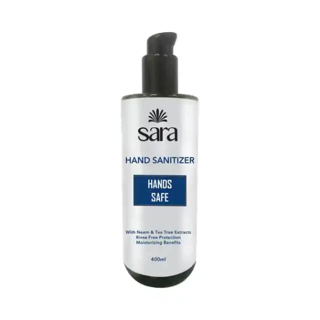 Sara Hands Safe Hand Sanitizer (1 Pump Bottle of 400 ml Sanitizer)