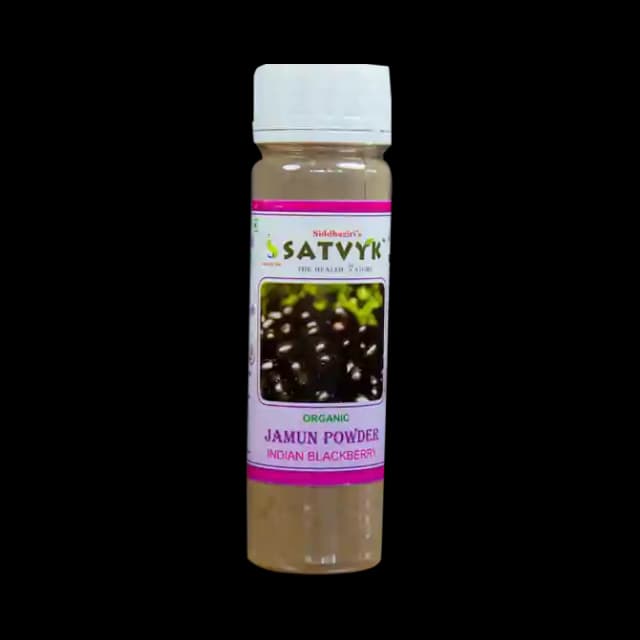 Satvyk Organic Jamun Powder (1 Bottle of 100 gm Powder)
