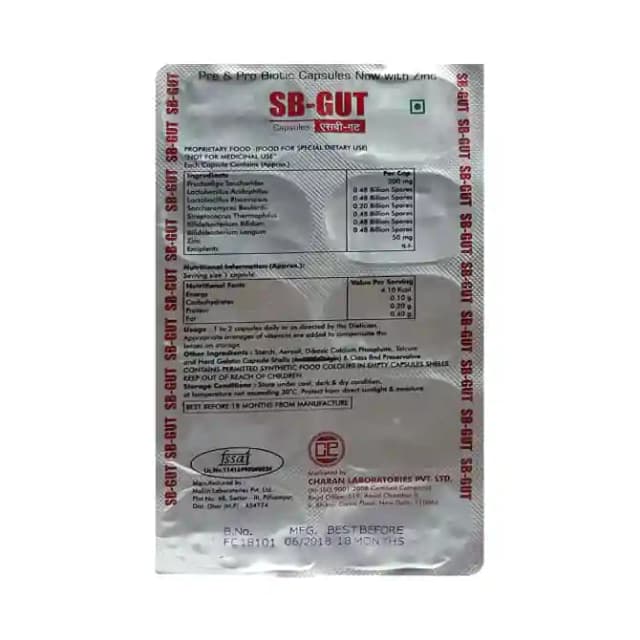 SB Gut (1 Strip Of 10 capsules)