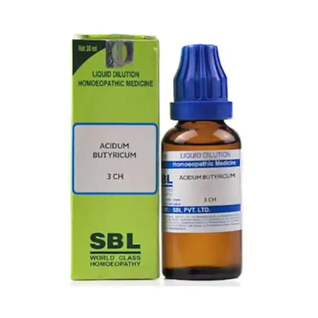 SBL Acidum Butyricum Dilution 3 CH (1 Bottle of 30 ml Dilution)