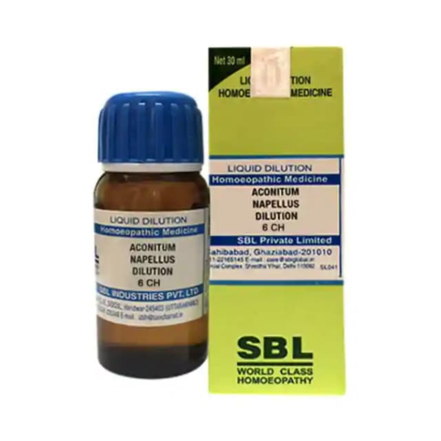 SBL Aconitum Napellus Dilution 6 CH (1 Bottle of 30 ml Dilution)