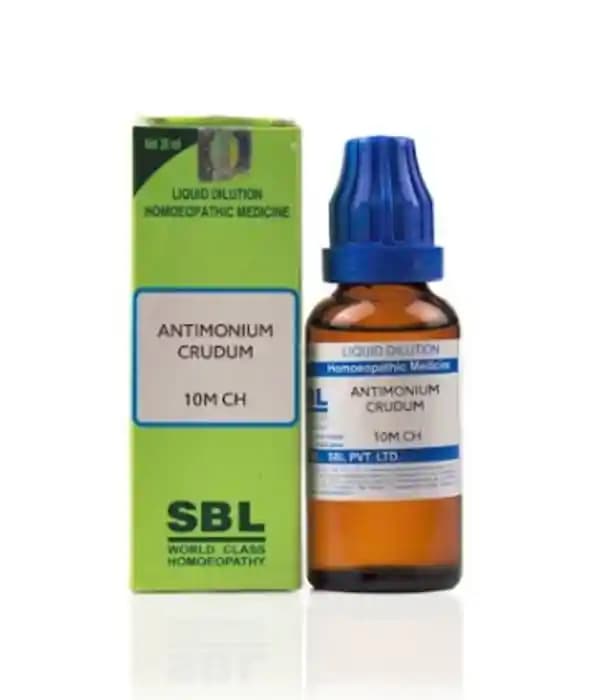 SBL Antimonium Crudum Dilution 10M CH (1 Bottle of 30 ml Dilution)