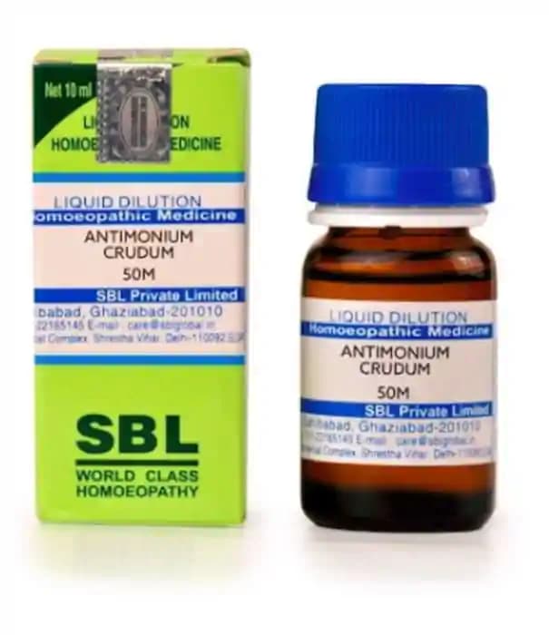 SBL Antimonium Crudum Dilution 50M CH (1 Bottle of 10 ml Dilution)