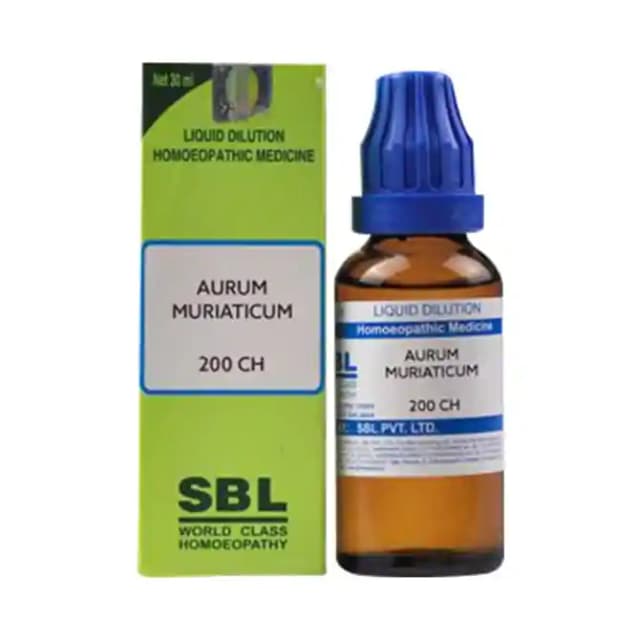 SBL Aurum Muriaticum Dilution 200 CH (1 Bottle of 30 ml Dilution)