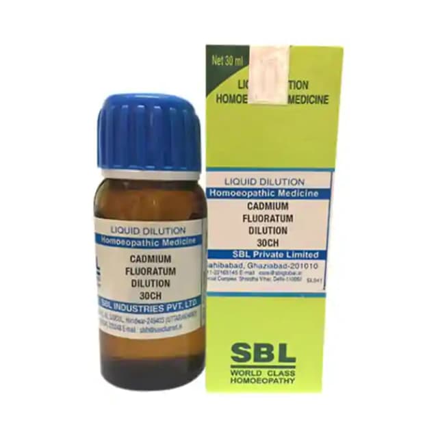 SBL Cadmium Fluoratum Dilution 30 CH (1 Bottle of 30 ml Dilution)