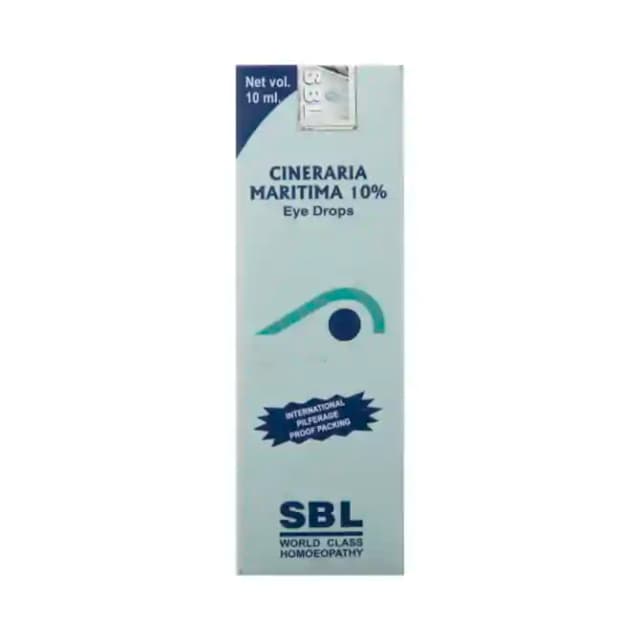 SBL Cineraria Maritima 10% Eye Drop (1 Bottle of 10 ml Eye Drop)