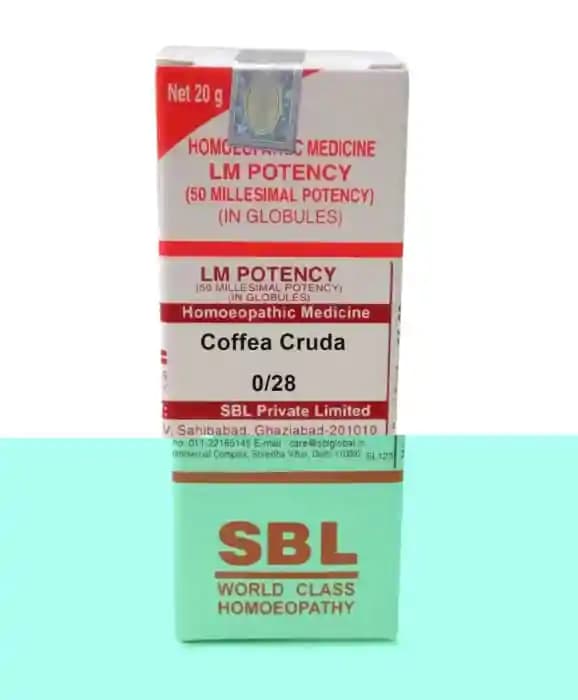 SBL Coffea Cruda 0/28 LM (1 Bottle of 20 gm Globules)