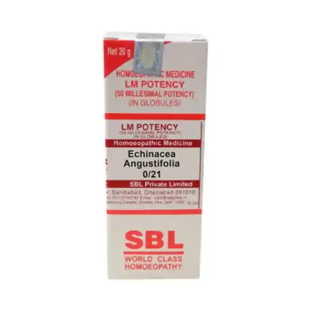 SBL Echinacea Angustifolia 0/21 LM (1 Bottle of 20 gm Globules)