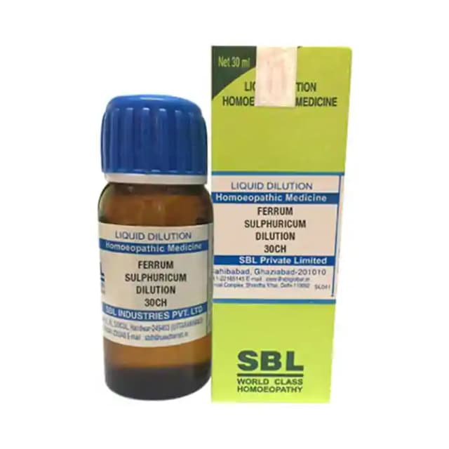 SBL Ferrum Sulphuricum Dilution 30 CH (1 Bottle of 30 ml Dilution)