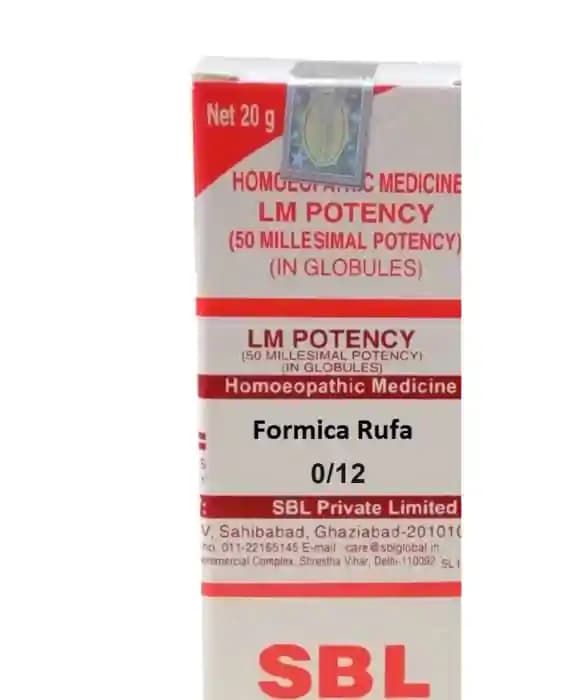 SBL Formica Rufa 0/12 LM (1 Bottle of 20 gm Globules)