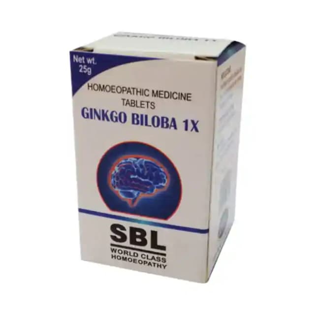 SBL Ginkgo Biloba 1X (1 Bottle of 25 gm tablets)