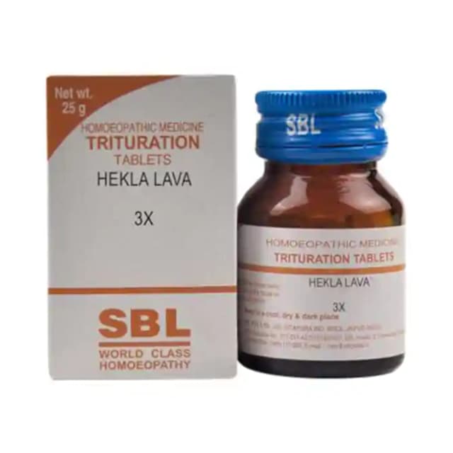 SBL Hekla Lava Trituration 3X (1 Bottle of 25 gm Trituration tablets)