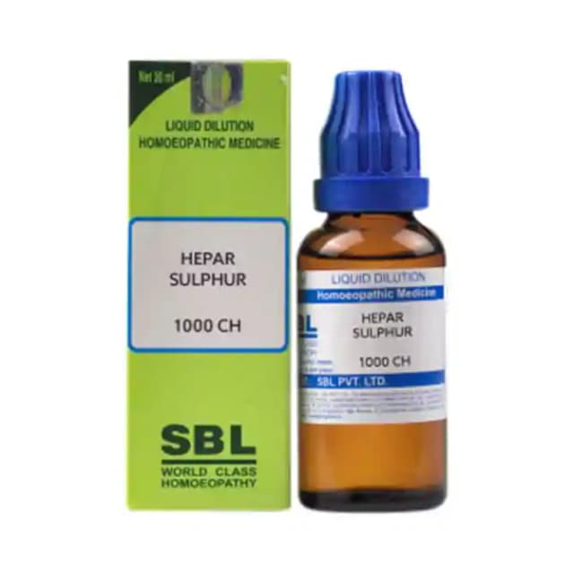 SBL Hepar Sulphur Dilution 1000 CH (1 Bottle of 30 ml Dilution)