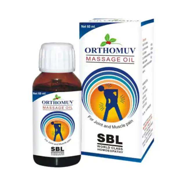 SBL Orthomuv Massage Oil (1 Bottle of 60 ml Oil)