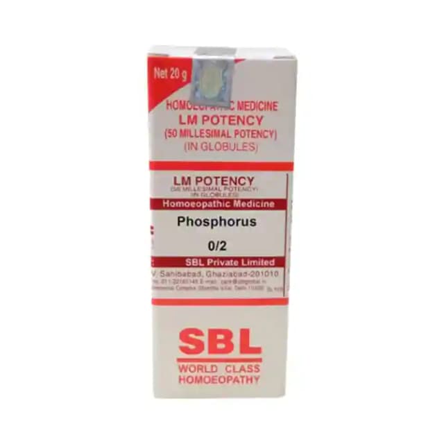 SBL Phosphorus 0/2 LM (1 Bottle of 20 gm Globules)