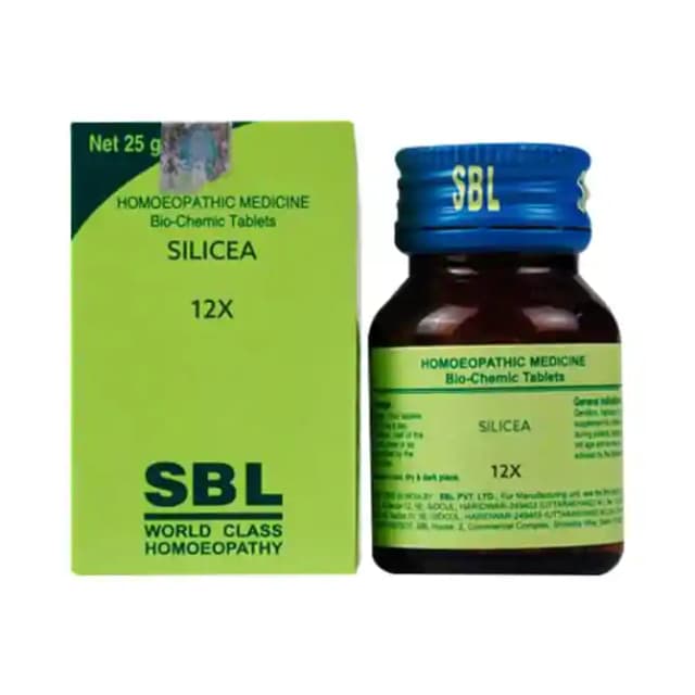 SBL Silicea Biochemic 12X (1 Bottle of 25 gm Biochemic tablets)