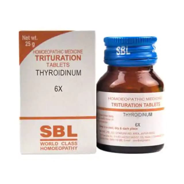 SBL Thyroidinum Trituration 6X (1 Bottle of 25 gm Trituration tablets)