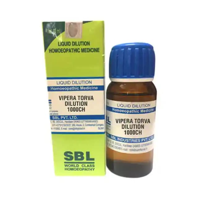 SBL Vipera Torva Dilution 1000 CH (1 Bottle of 30 ml Dilution)
