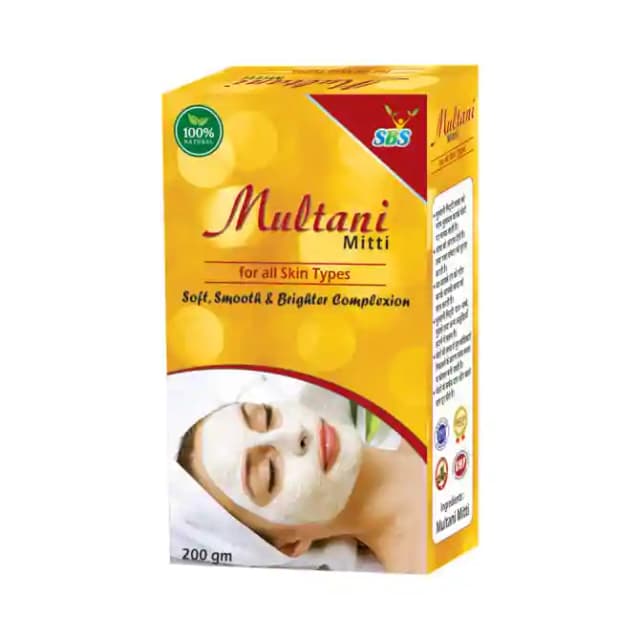 SBS Multani Mitti (1 Box Of 200 gm Powder)