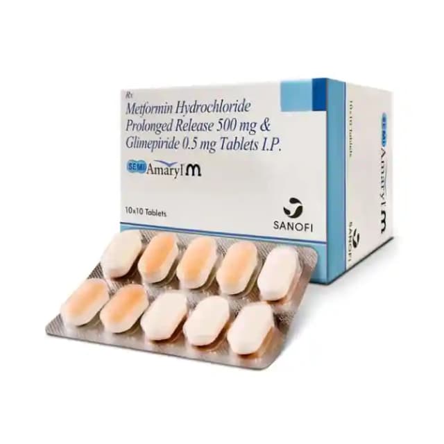 Semi Amaryl M PR (10 tablets pr in 1 strip)
