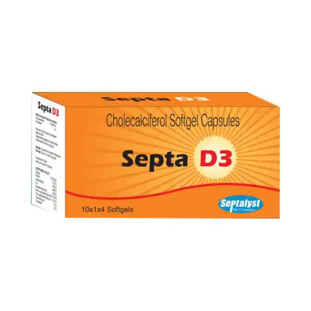Septa D3 Soft Gelatin (1 Strip Of 4 soft gelatin capsules)