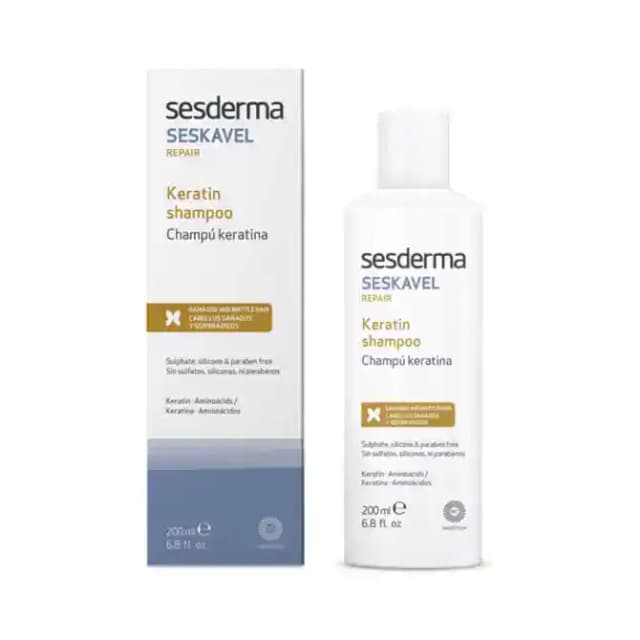 Sesderma Seskavel Shampoo Keratin (1 Bottle of 200 ml Shampoo)
