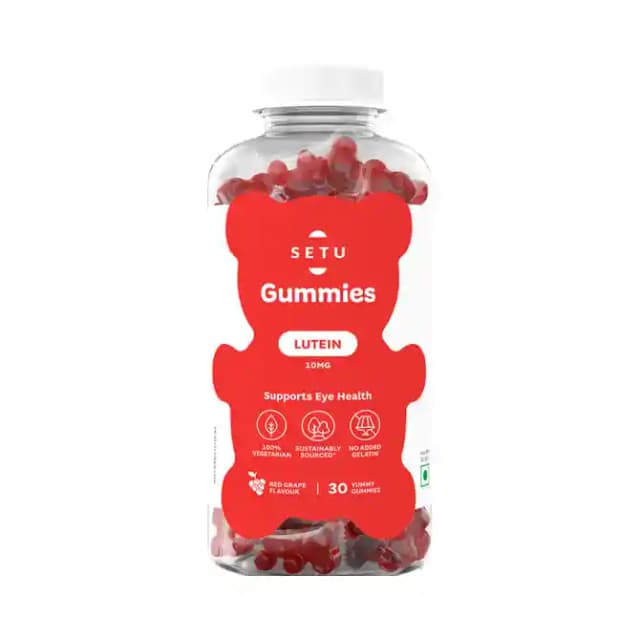 Setu Lutein 10mg Gummy Red Grape (1 Bottle of 30 gummies)