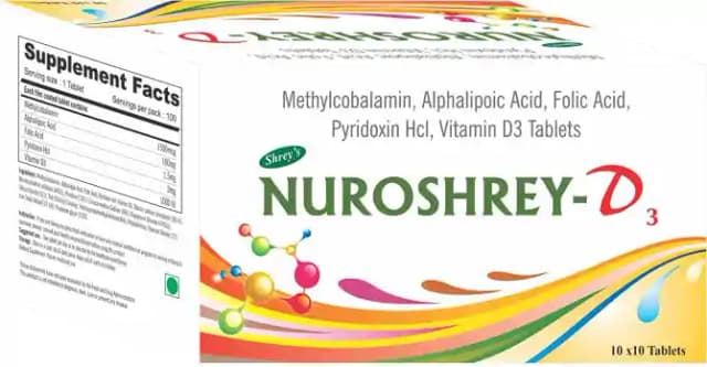 Shreys Nuroshrey D3 (1 Strip Of 10 tablets)