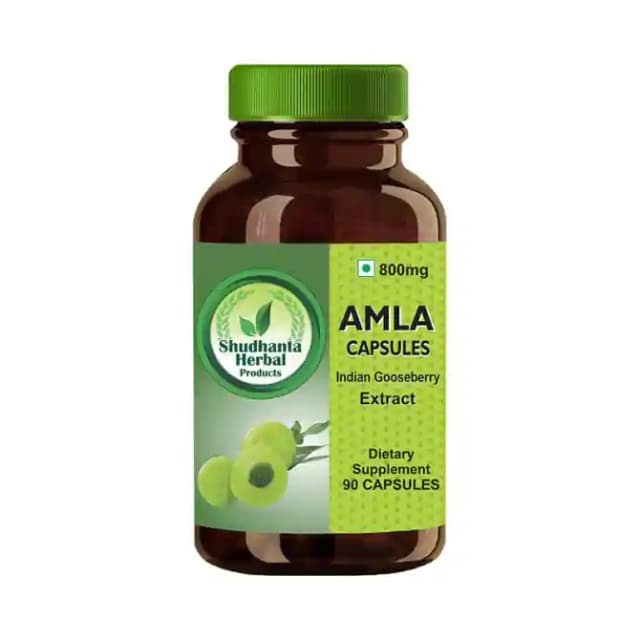 Shudhanta Herbal Amla 800mg (1 Bottle of 90 capsules)