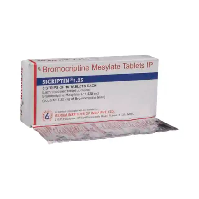 Sicriptin 1.25 (10 tablets in 1 strip)