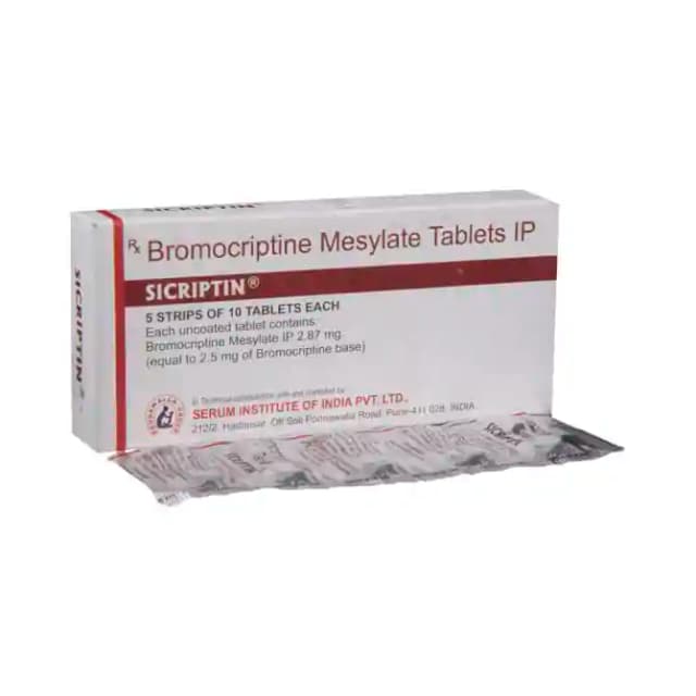 Sicriptin 2.5 Mg (10 tablets in 1 strip)