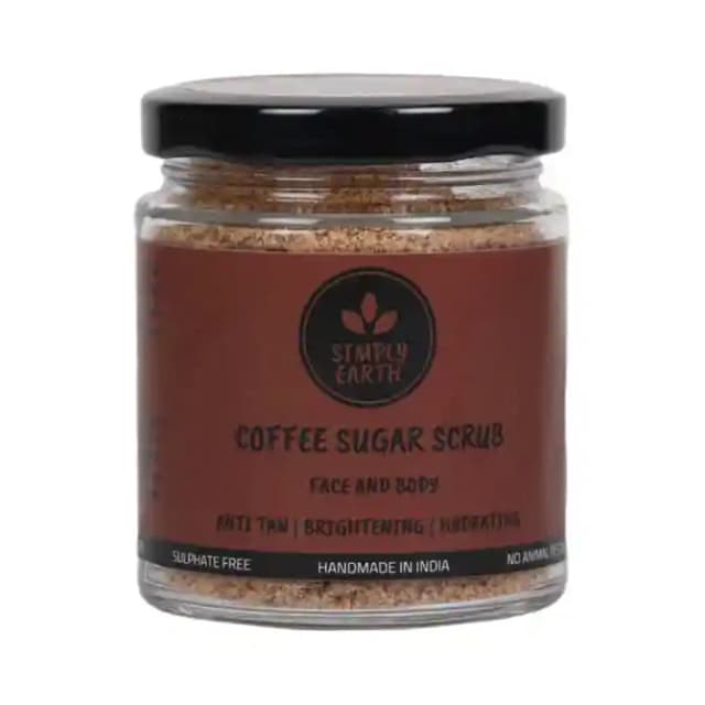 Simply Earth Coffee Sugar Scrub (1 Jar Of 100 gm Scrub)