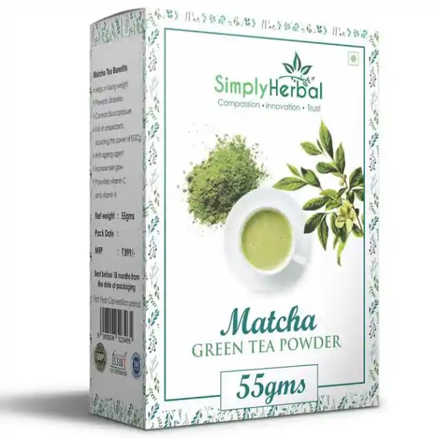 Simply Herbal Matcha Green Tea Powder (1 Box Of 55 gm Powder)